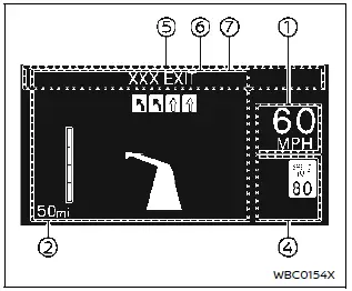 Nissan Ariya. Head Up Display (HUD)