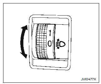 Nissan Ariya. Headlight and turn signal switch