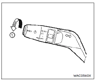 Nissan Ariya. Headlight and turn signal switch