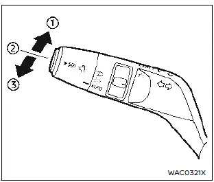 Nissan Ariya. Headlight and turn signal switch