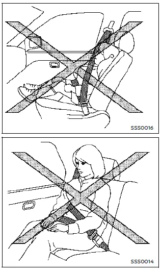 Nissan Ariya. Seat belts