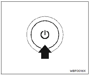 Nissan Ariya. Push-button power switch