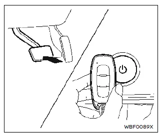 Nissan Ariya. Push-button power switch