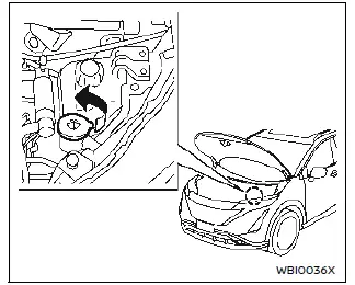 Nissan Ariya. Window washer fluid