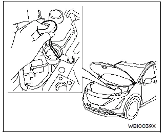 Nissan Ariya. Window washer fluid
