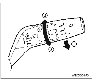 Nissan Ariya. Wiper and washer switch 