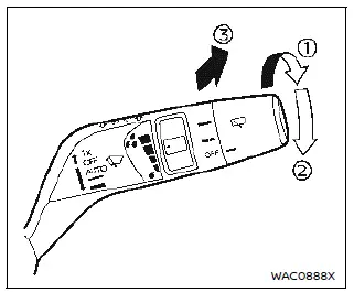 Nissan Ariya. Wiper and washer switch 